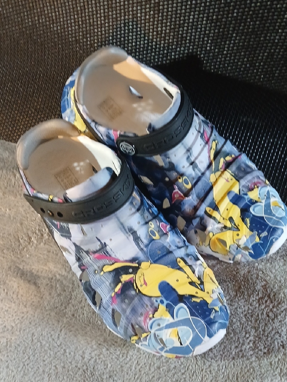 NWT Cross Kix 2.0 Yellow & Blue Graphic Slip-On Water Shoe
